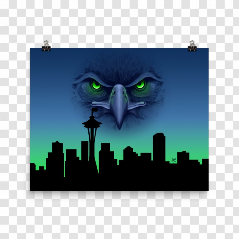 Art Printmaking Bird Of Prey - Seattle Seahawks Transparent PNG