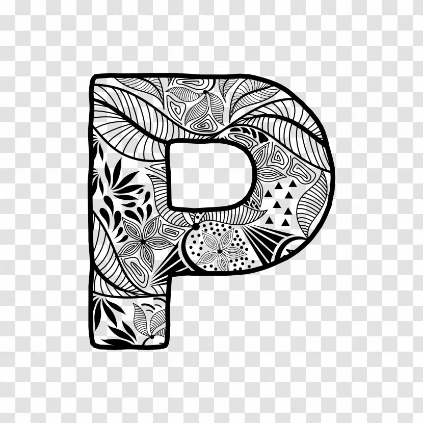 P Drawing Letter Font - Block Letters Transparent PNG