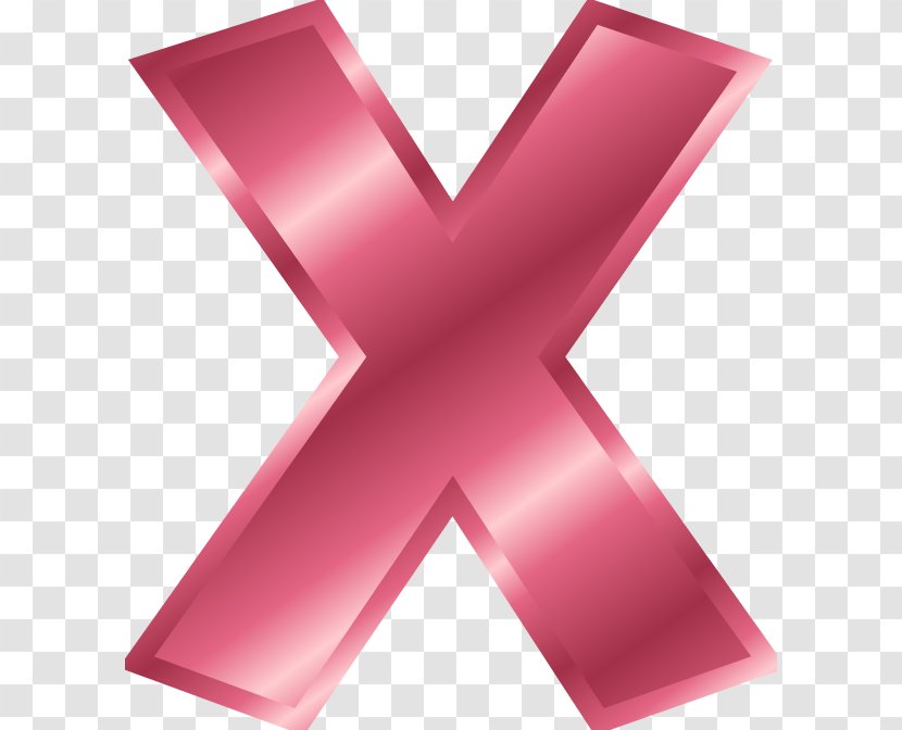 Letter X Clip Art - Red - Symbol Transparent PNG