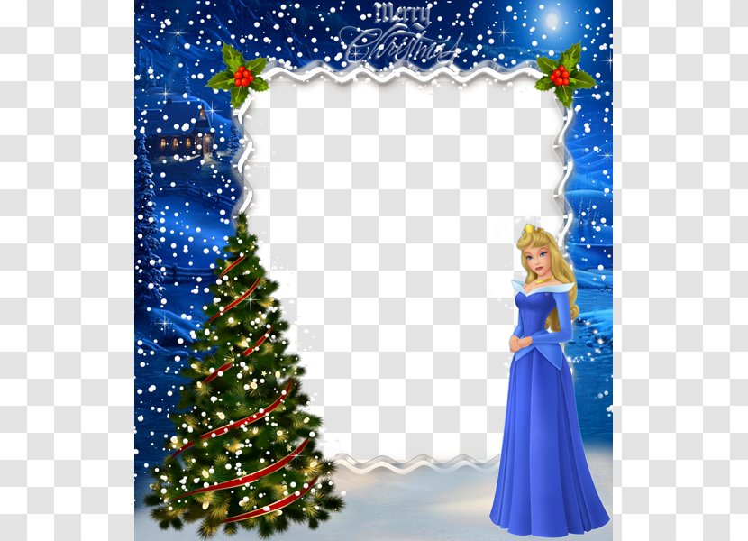 Princess Aurora Santa Claus Christmas - Pattern - Blue Snow Queen Transparent PNG