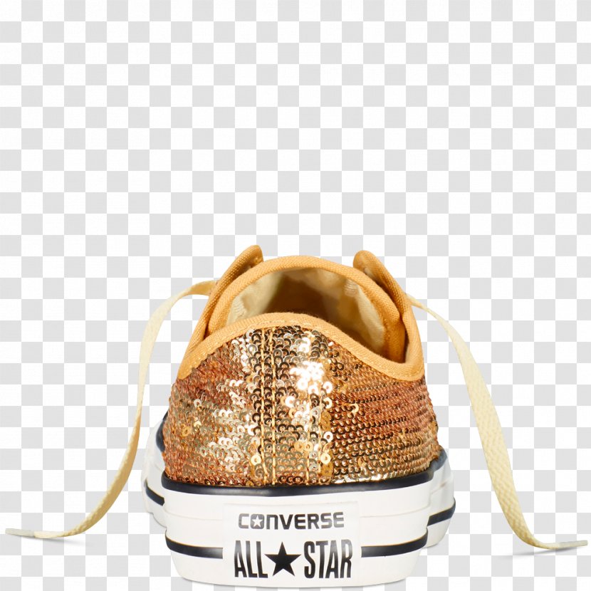 Shoe Chuck Taylor All-Stars Converse Footwear Sequin - Beige - Gold Sequins Transparent PNG