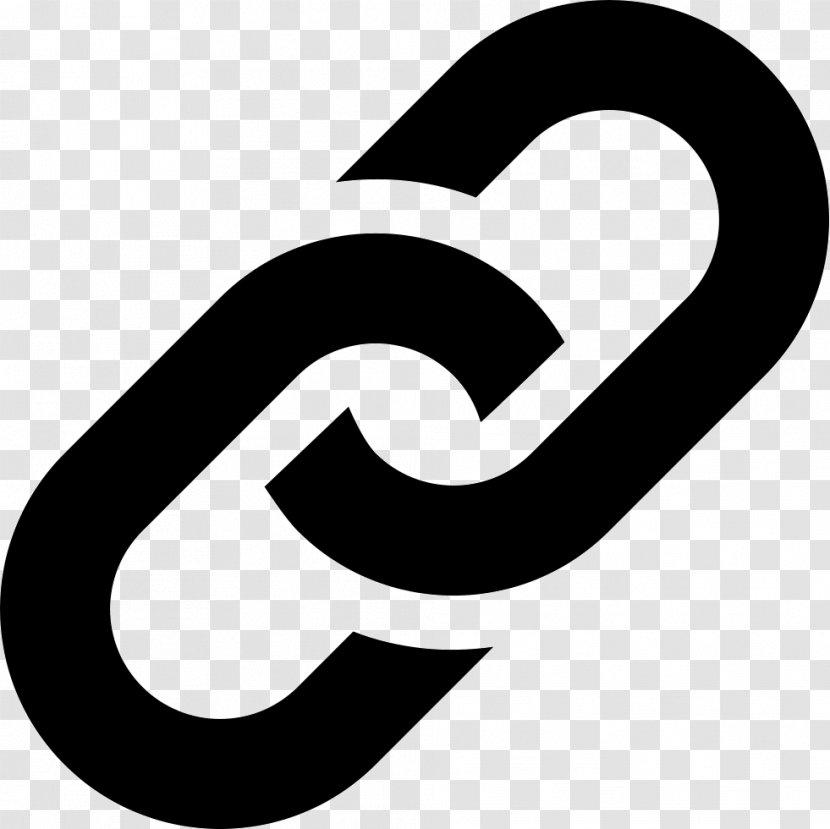 Hyperlink Symbol Clip Art - Black And White Transparent PNG
