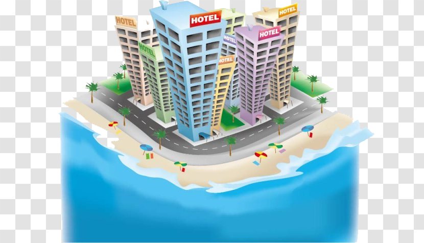 Hotel Accommodation Beach Clip Art - Online Reservations - Building Transparent PNG