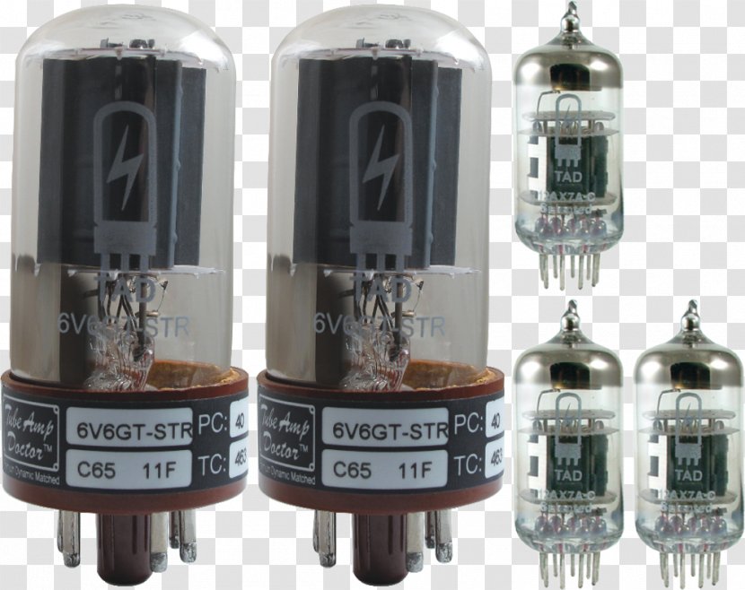Guitar Amplifier 6V6 Electronic Component Vacuum Tube - Electric Transparent PNG