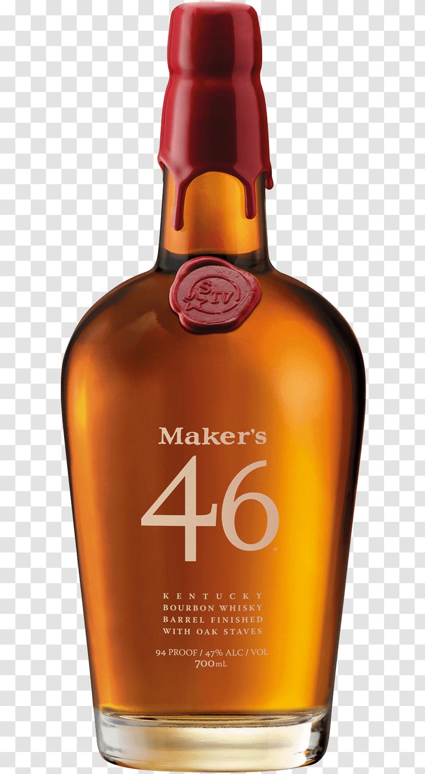 Maker's Mark Bourbon Whiskey American Distilled Beverage - Wine Transparent PNG