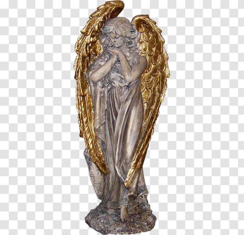 Statue Angel Iconography - Bronze Sculpture - Angels In Your Corner Transparent PNG