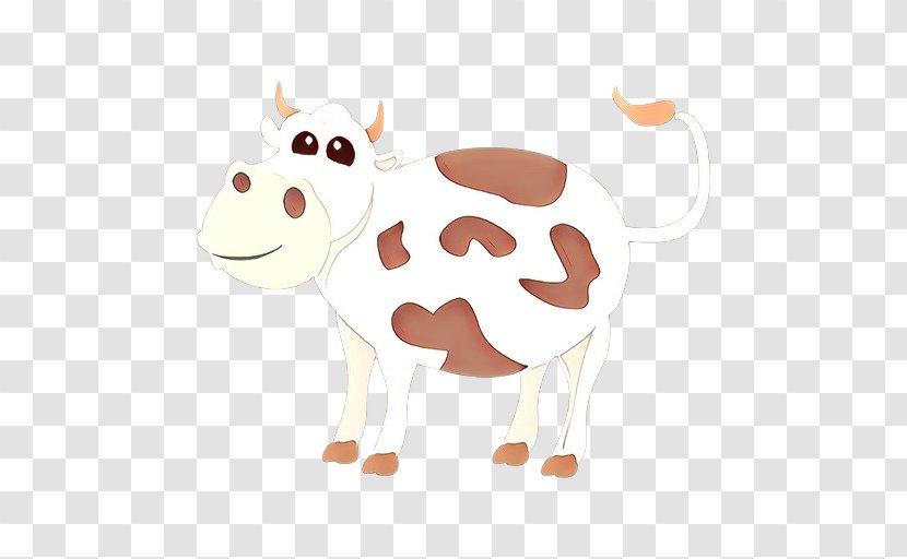 Cartoon Dairy Cow Bovine Clip Art Animal Figure - Cowgoat Family Sticker Transparent PNG