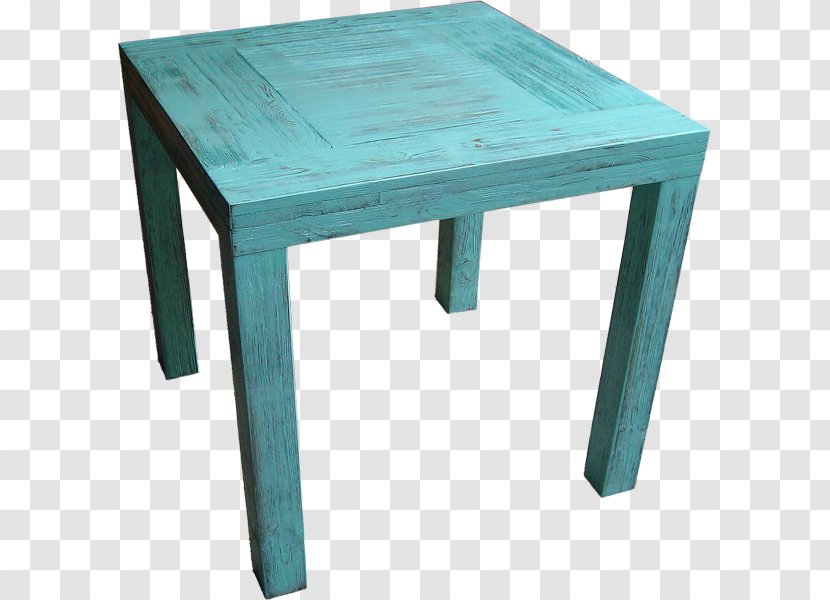 Wood Stain Rectangle Turquoise - End Table - Furniture Transparent PNG