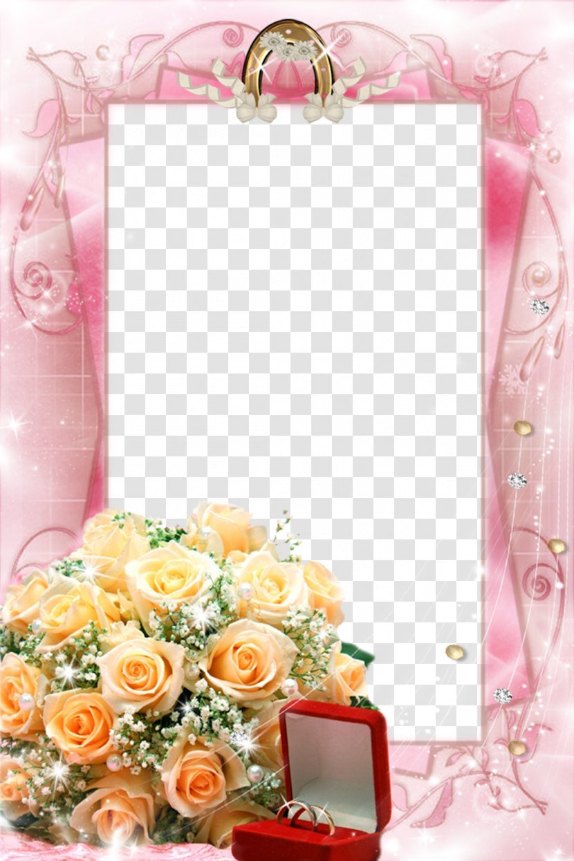 Wedding Flower Floral Design Desktop Wallpaper - Picture Frame - Invitation Transparent PNG