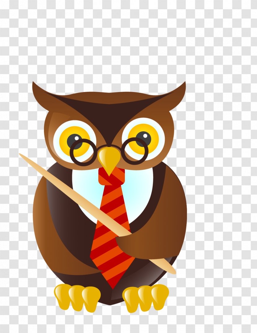 Owl Student Teacher Cartoon Clip Art - Royaltyfree - Little Transparent PNG