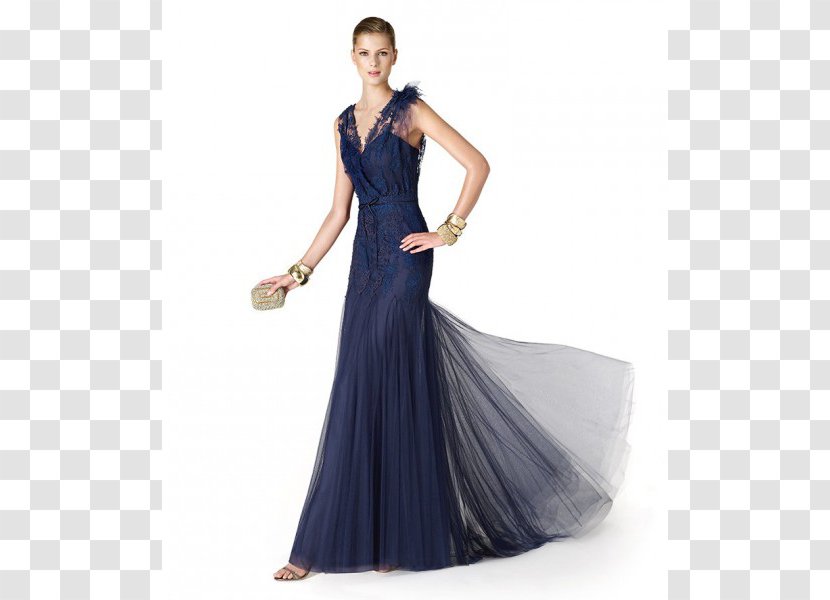 Party Dress Navy Blue Evening Gown - Tree Transparent PNG