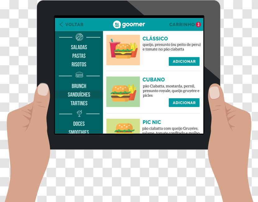 Tablet Computers Menu Restaurant Botequim Food - Text Transparent PNG