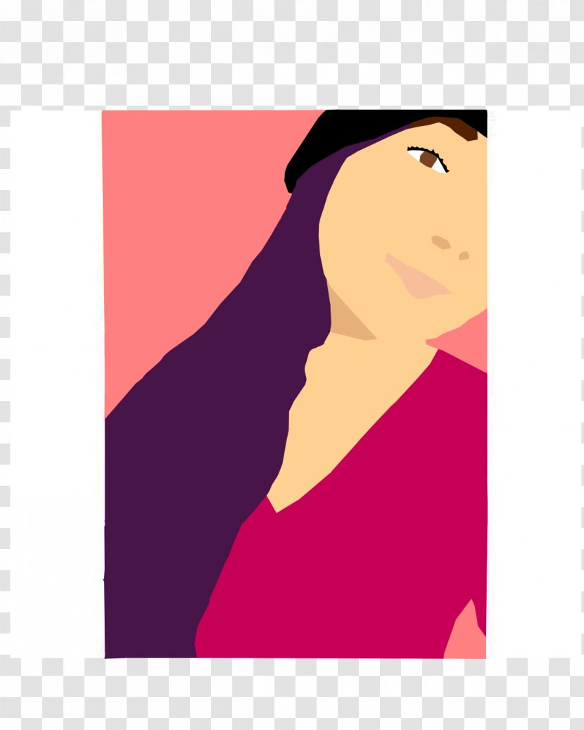 Pink M Shoulder Cartoon - Watercolor - Selfportrait Transparent PNG