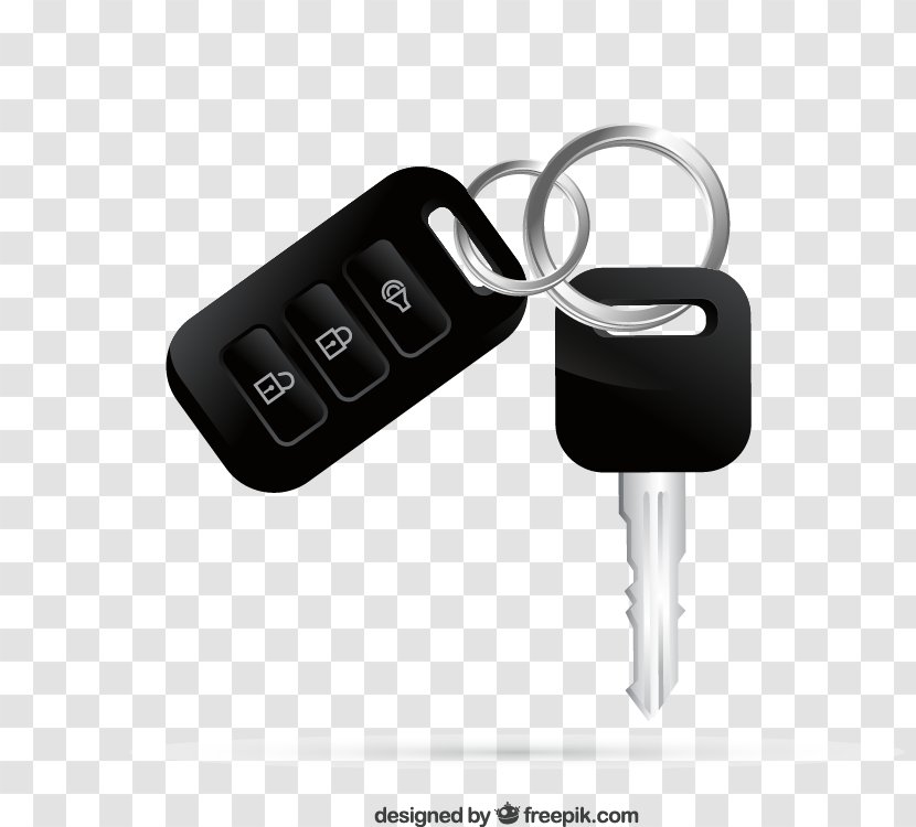 Transponder Car Key Clip Art - Technology - Black Design Vector Material Download, Transparent PNG
