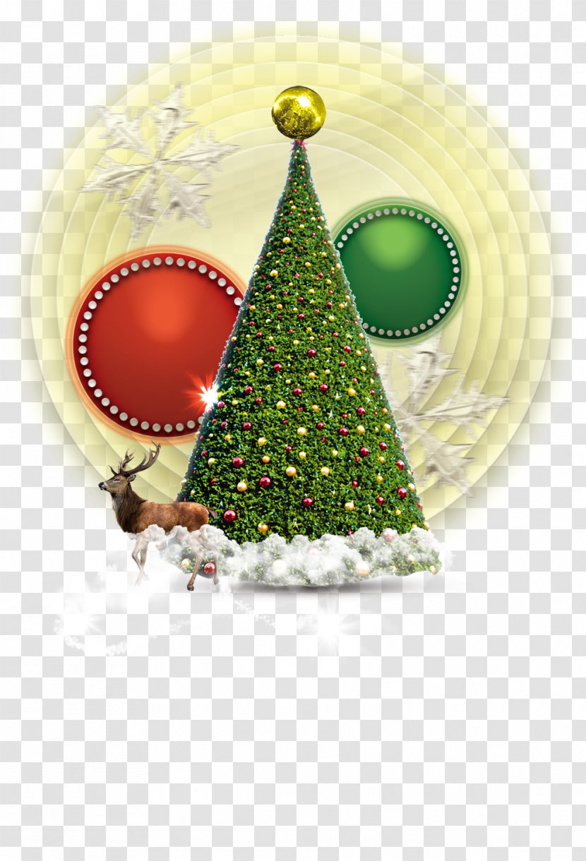 Christmas Ornament Tree Santa Claus - Decor - Trees And Elk Material Transparent PNG
