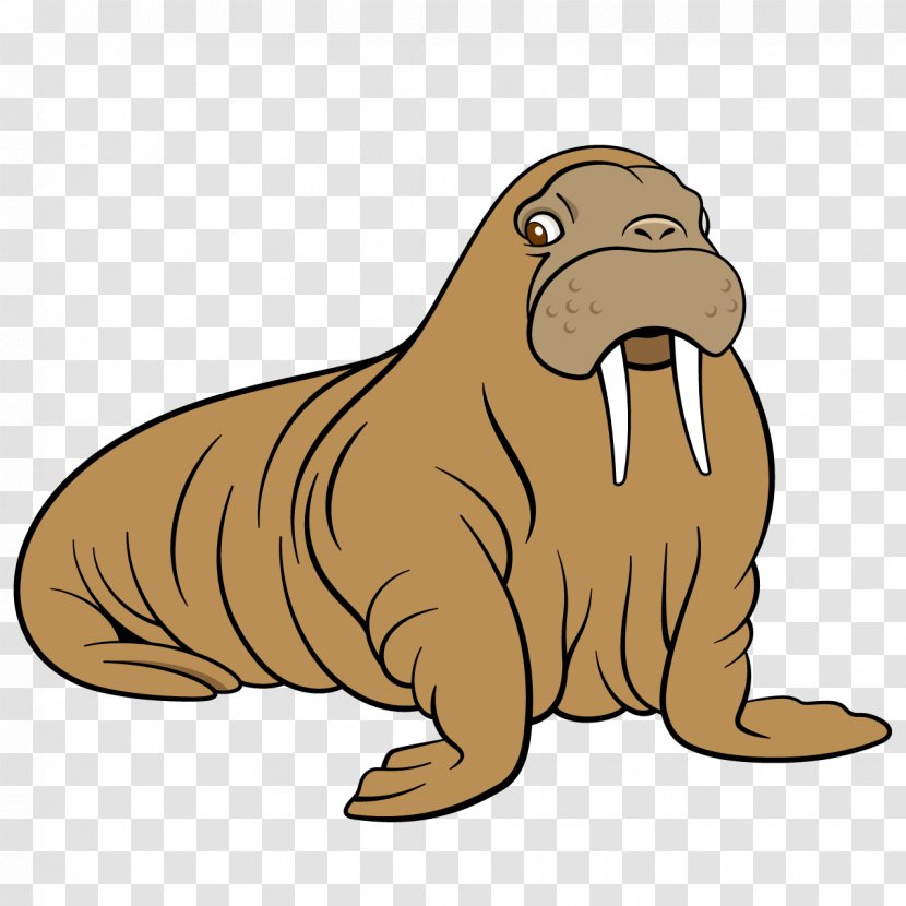 Walrus Sea Lion Dog Cartoon Transparent PNG