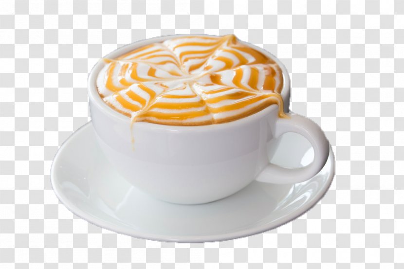 Coffee Espresso Cappuccino Latte Tea - Cup - Caramel Milk Transparent PNG