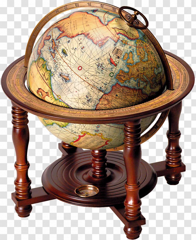 Globe World Map Projection - Antique Transparent PNG