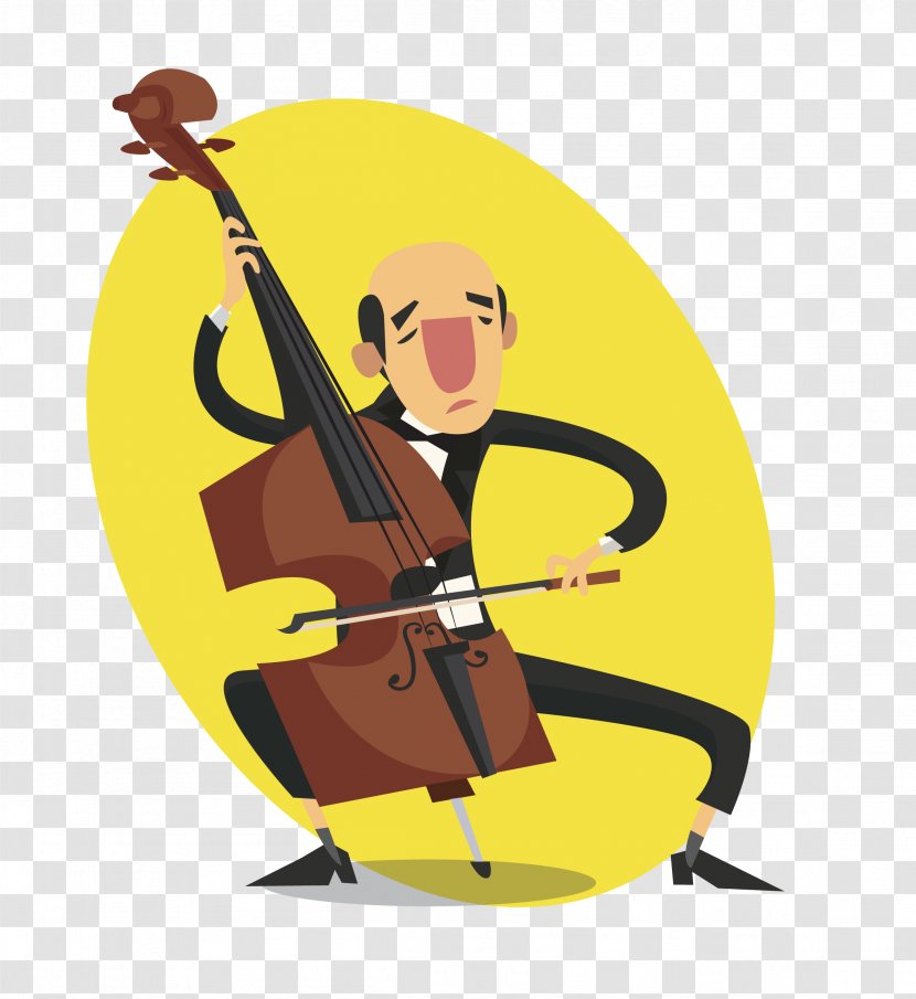 Violin Cello Euclidean Vector Illustration - Silhouette - Play The Transparent PNG