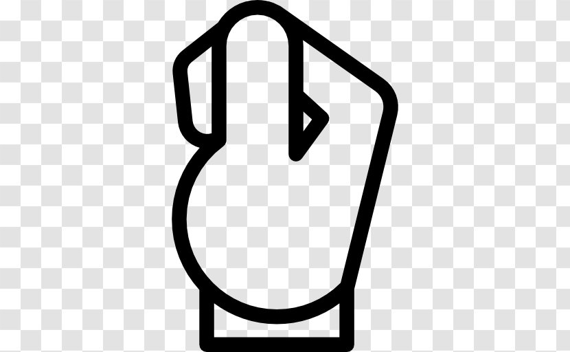 Press Gesture - Symbol - Black And White Transparent PNG