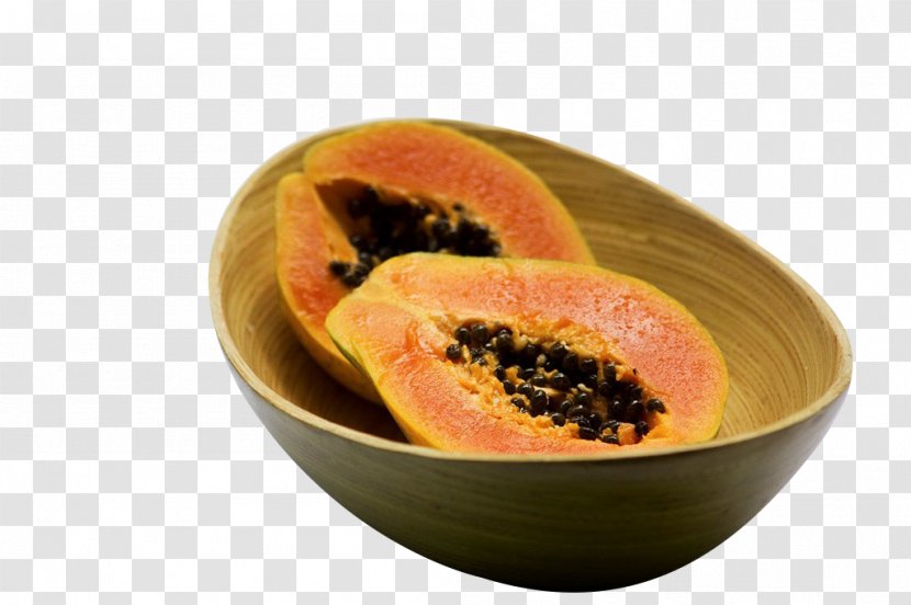 Papaya Fruit Bowl Auglis - Watercolor - Two Inside The Transparent PNG