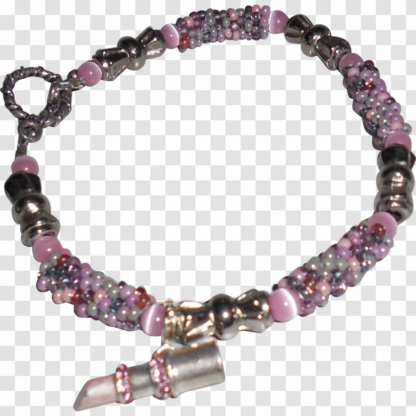 Amethyst Seed Bead Bracelet Necklace - Jewellery Transparent PNG