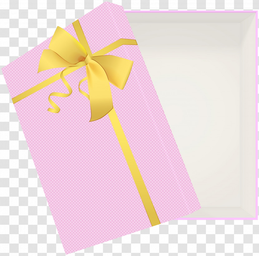 Pink Ribbon Yellow Paper Material Property Transparent PNG