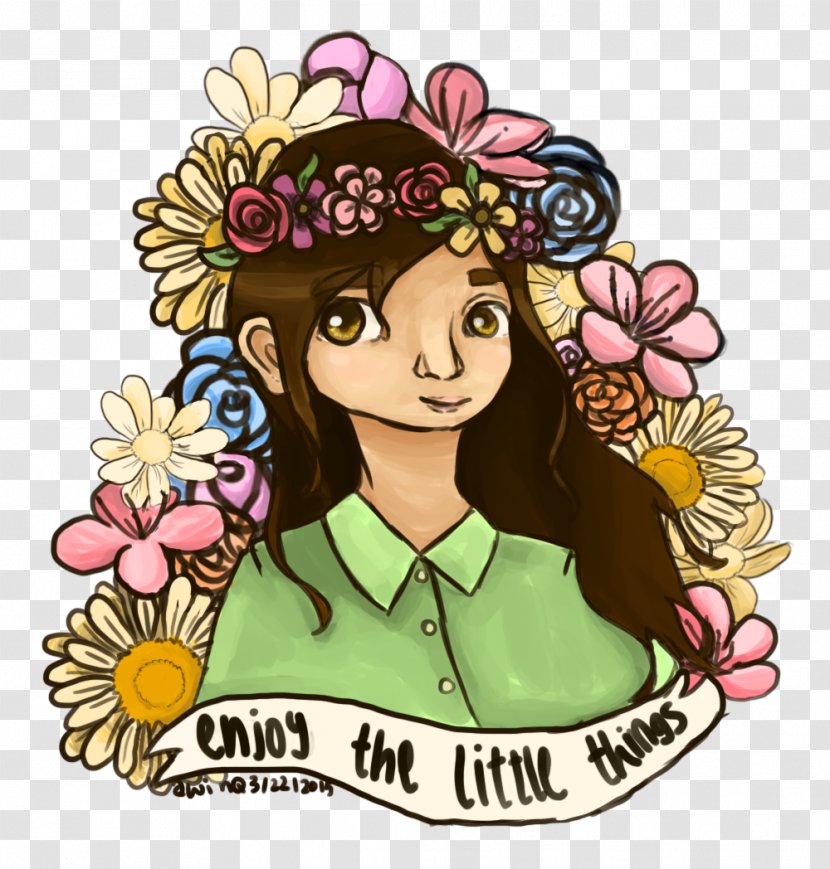 Floral Design Character - Silhouette Transparent PNG