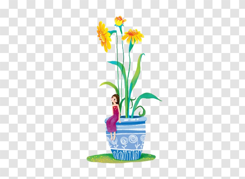 Floral Design Chrysanthemum Clip Art - Cartoon Transparent PNG