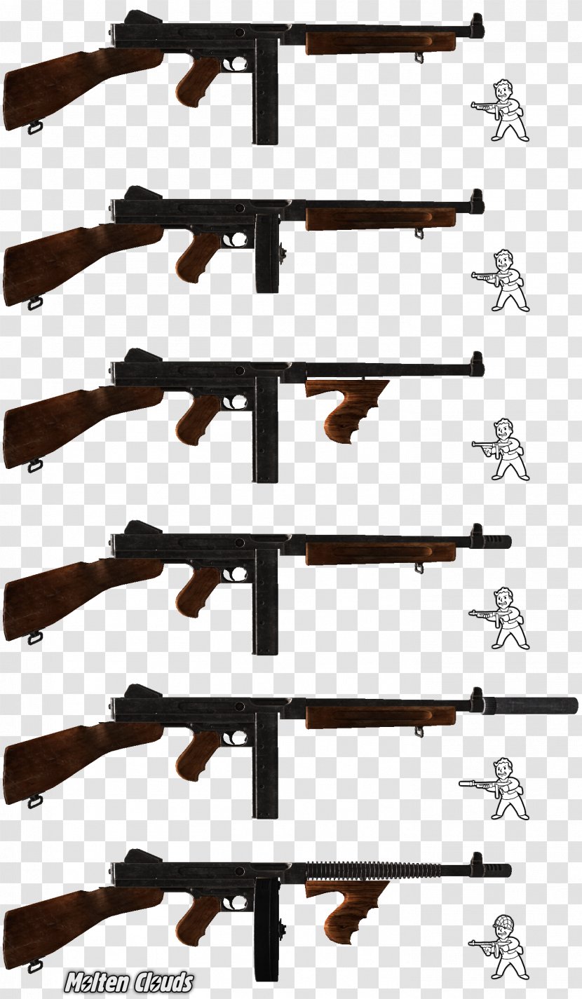 Firearm Thompson Submachine Gun MP 40 - Heart - Machine Transparent PNG