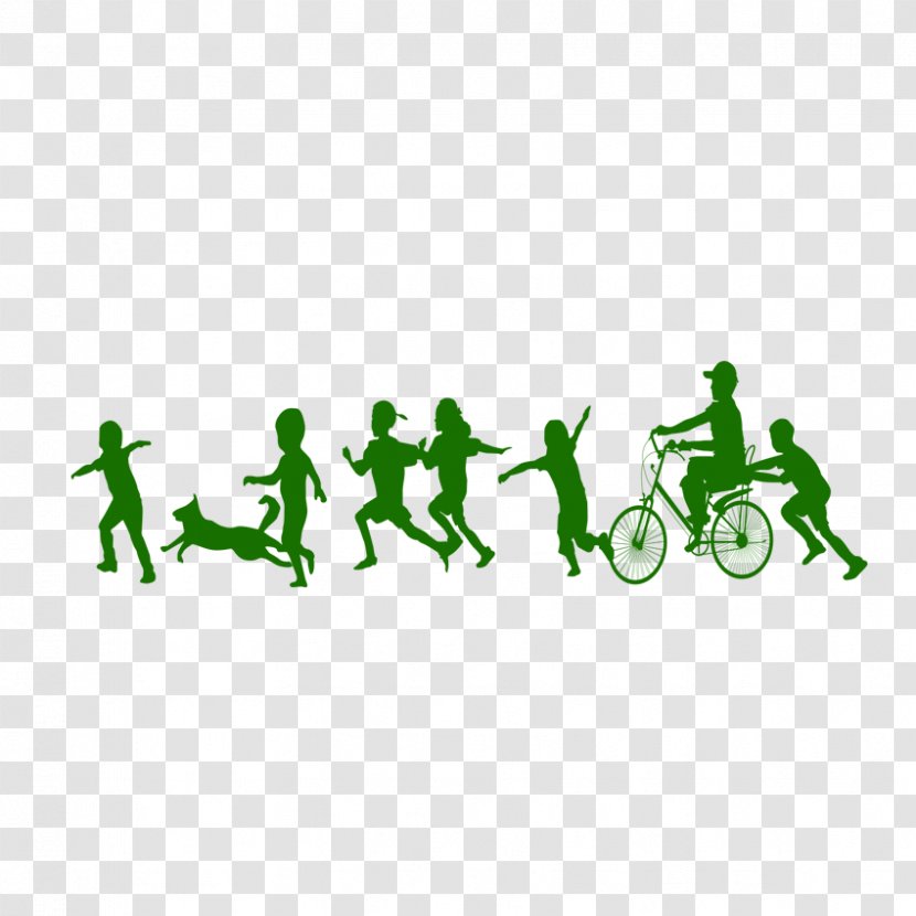 2018 Winter Olympics May Fourth Movement Youth Day - Green Silhouette Figures Transparent PNG
