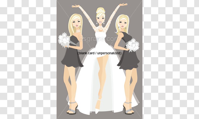 Wedding Invitation Bridal Shower Bride Christmas - Silhouette - Blonde Transparent PNG