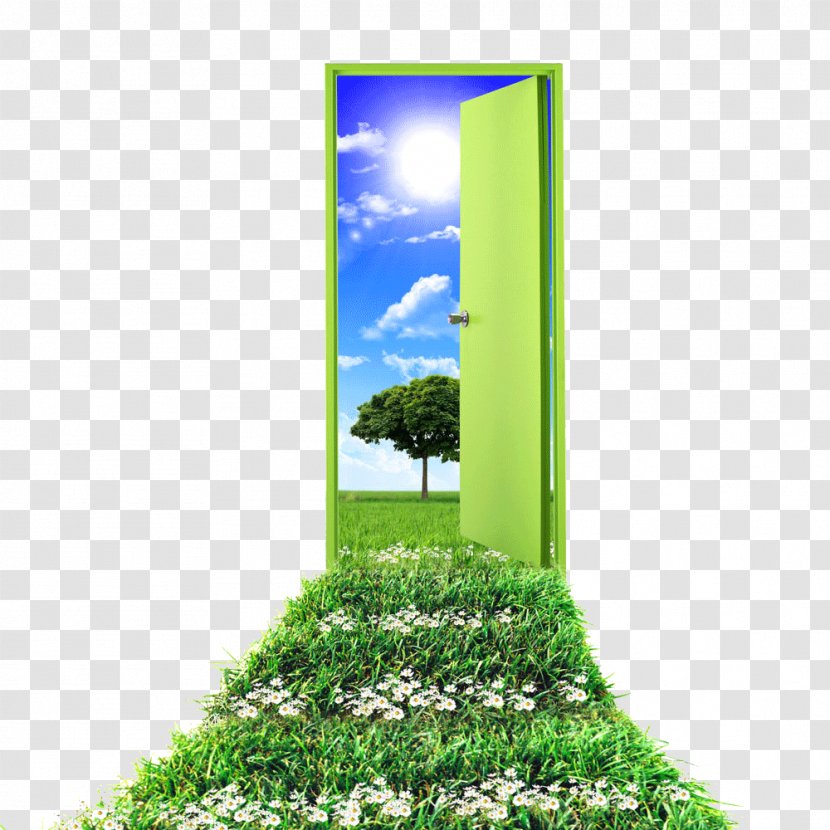 Door Stock Photography Royalty-free - Lawn - Creative And Nature Transparent PNG