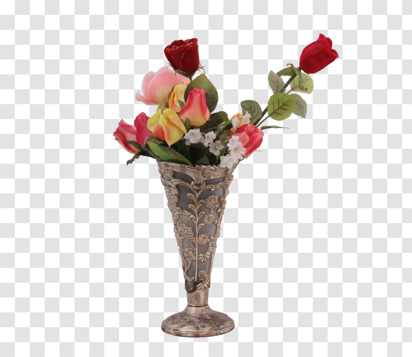 Garden Roses Vase Floral Design Cut Flowers Transparent PNG