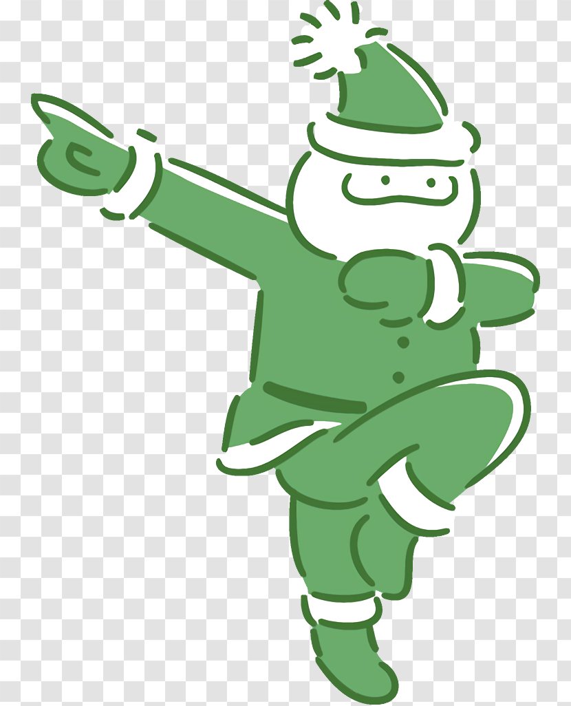 Green Cartoon Clip Art Fictional Character Christmas - Plant Transparent PNG
