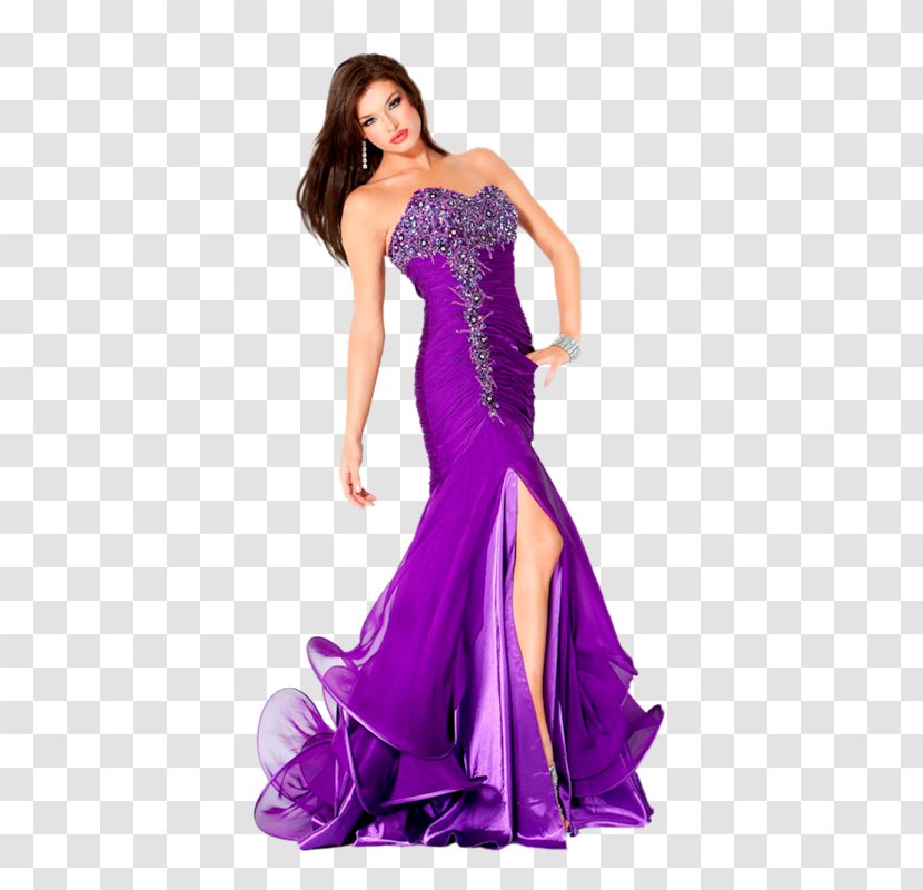 Evening Gown Wedding Dress Purple Transparent PNG