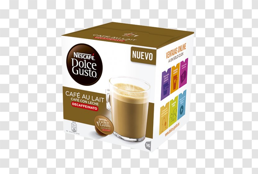 Dolce Gusto Café Au Lait Coffee Espresso Latte Macchiato - Milk Transparent PNG