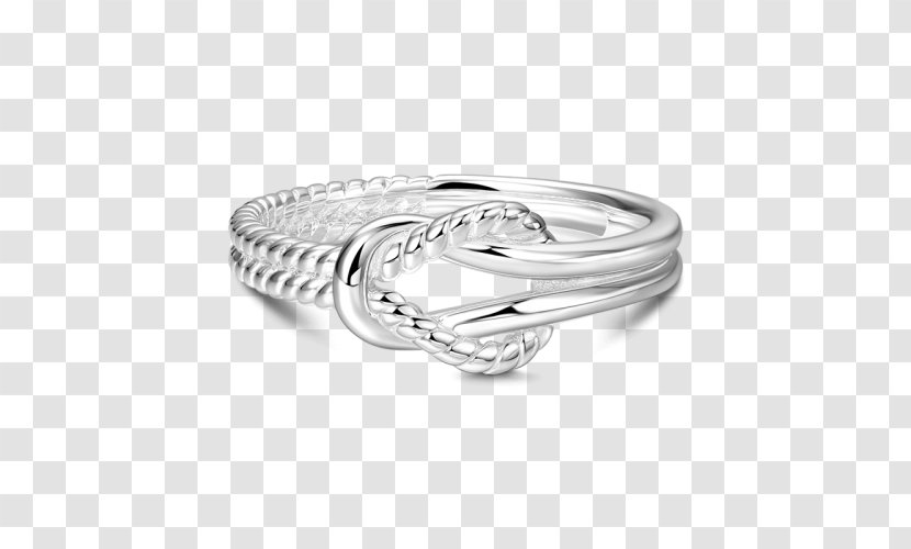 Wedding Ring Bangle Jewellery Silver - Platinum - Gifts Knot Transparent PNG