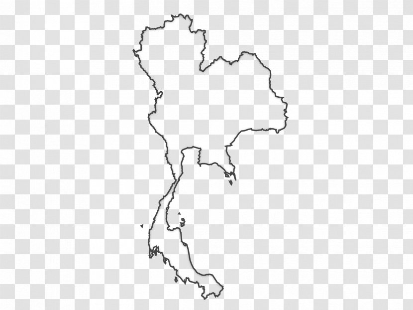 Thailand Drawing Blank Map Clip Art - Flower - Of Transparent PNG