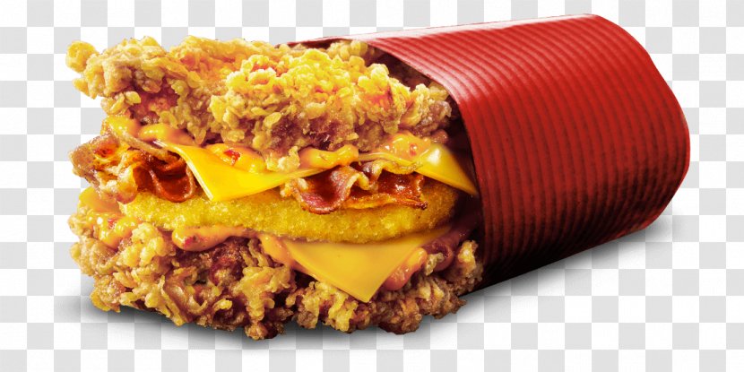 KFC Hamburger Buffalo Wing Double Down Cheeseburger - Breakfast Transparent PNG