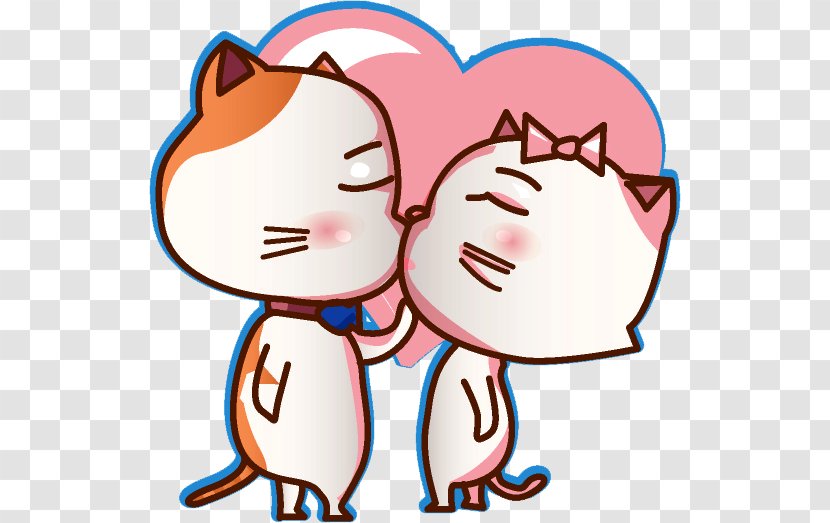 Cat Love Wedding Hug Family - Flower Transparent PNG