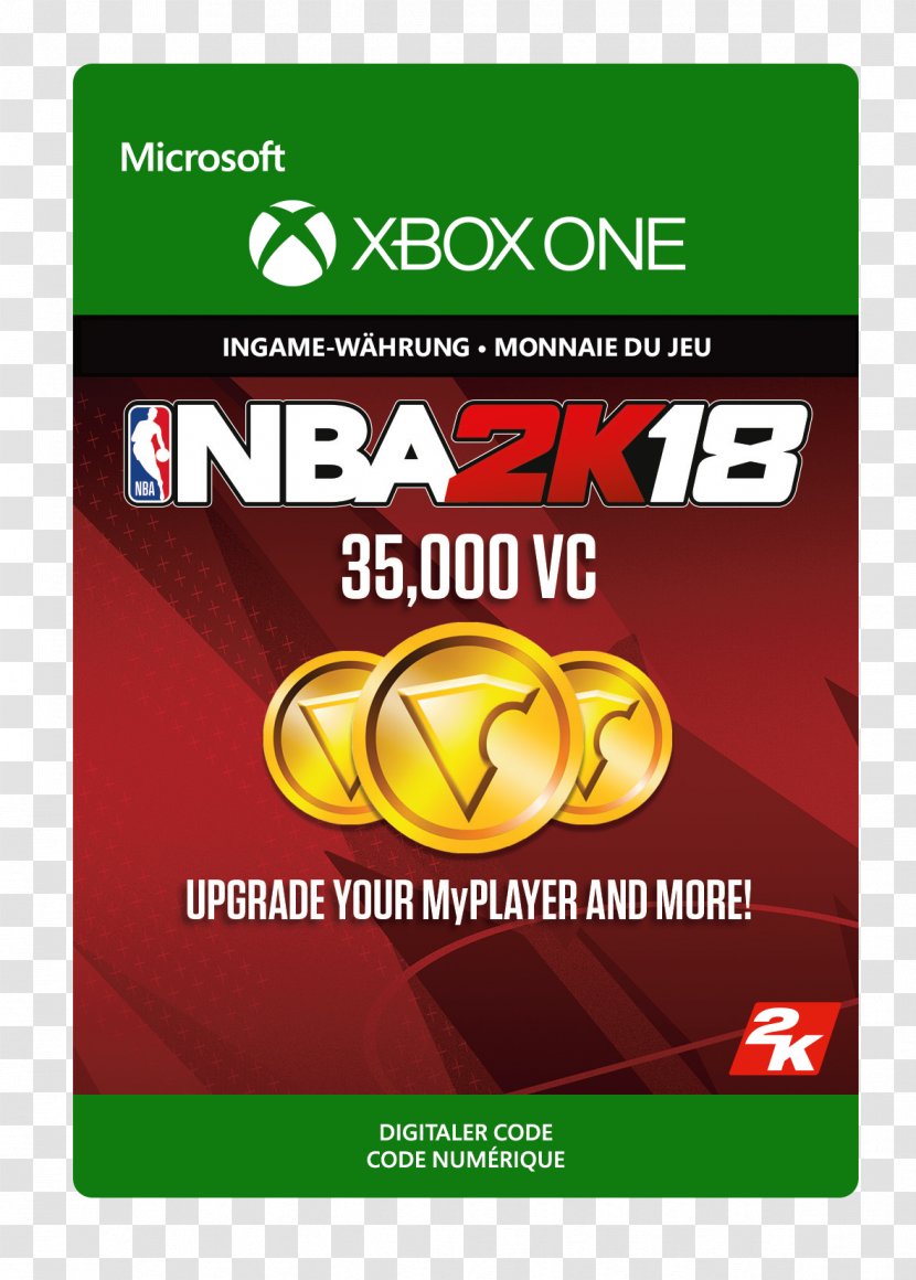 NBA 2K18 2K17 Xbox One 2K Games - Brand Transparent PNG