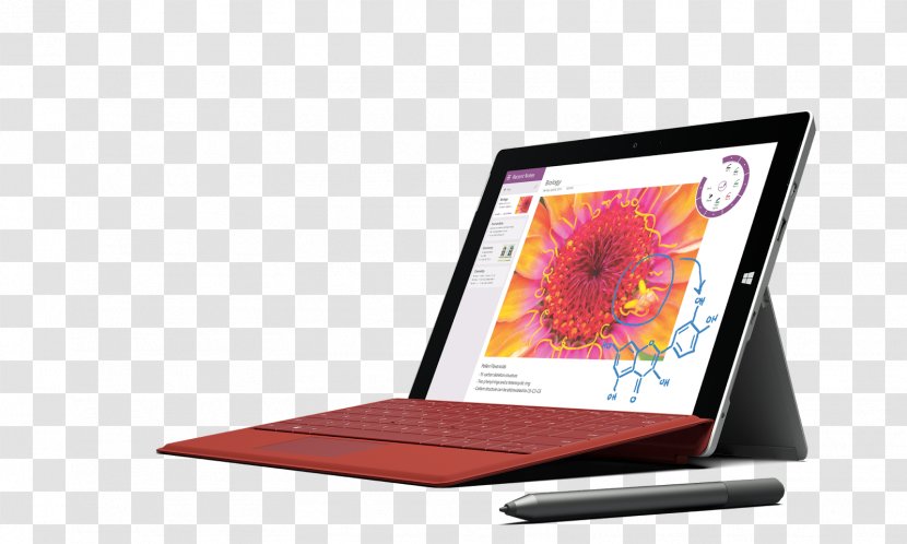 Surface 3 Microsoft Computer Pro Transparent PNG