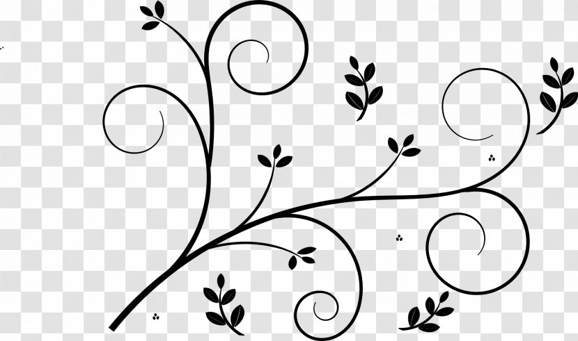 Vine Flower Clip Art - Line - Swirls Transparent PNG