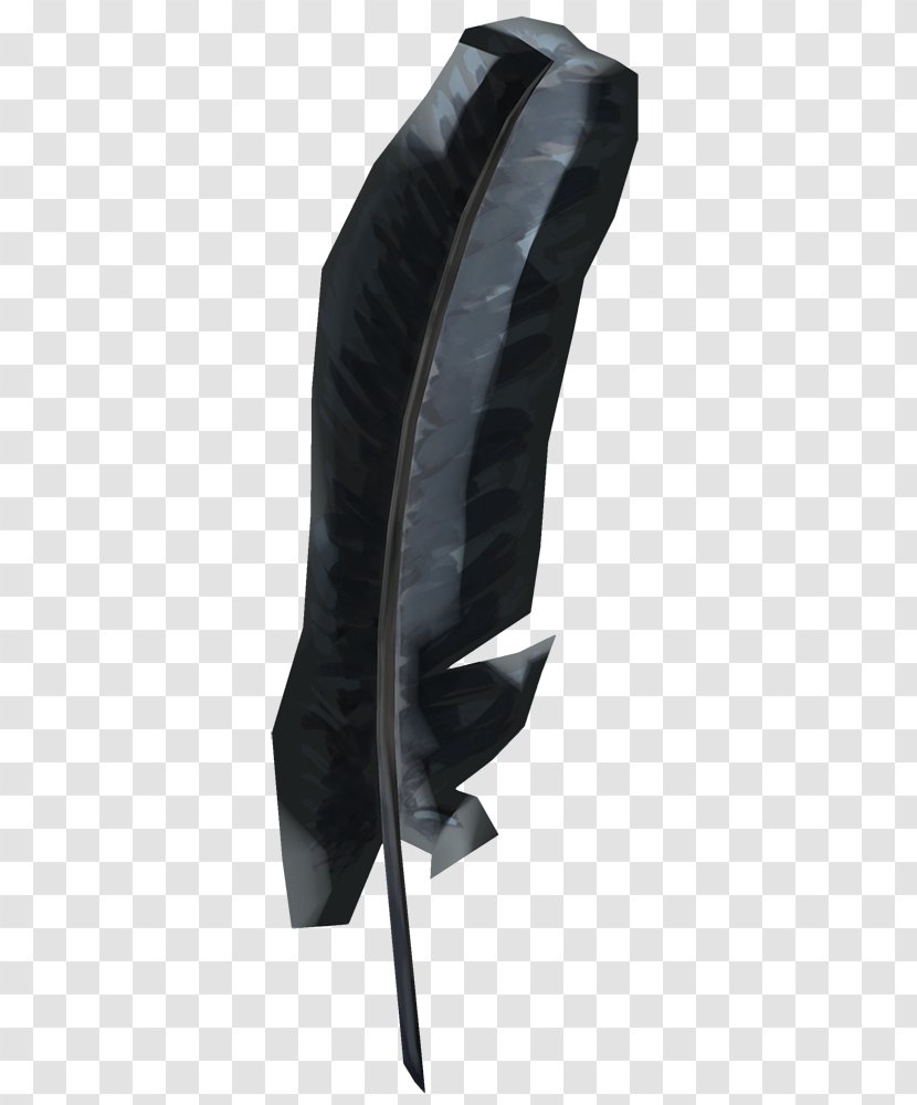 Black M - Feather Watercolor Transparent PNG