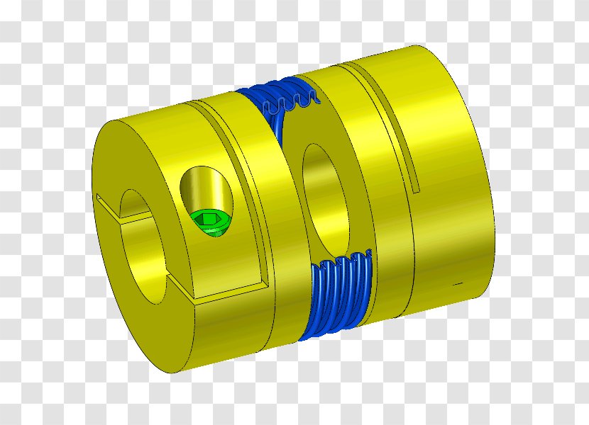 Metallbalgkupplung Clutch Axial Symmetry Shaft Sleeve Coupling - Yellow - Gitter Transparent PNG