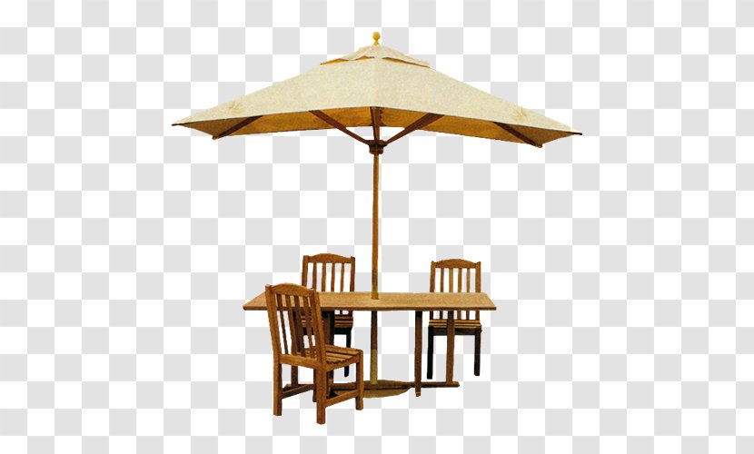 Table Chair Umbrella - Outdoor Structure - Parasol Transparent PNG