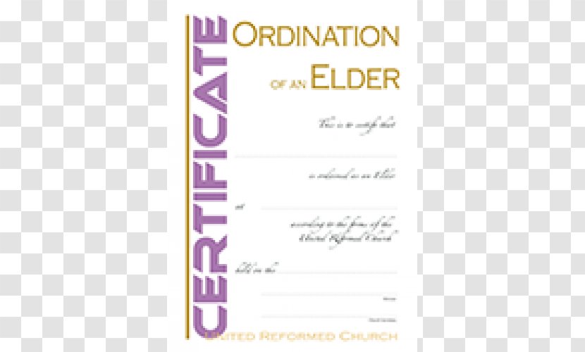 Certification Elder Ordination Presbyterianism OEKO-TEX - Purple - White Certificate Transparent PNG