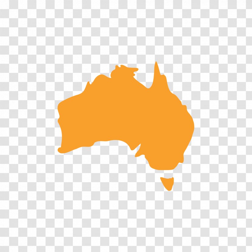 Australia Map - Yellow - Made In Transparent PNG