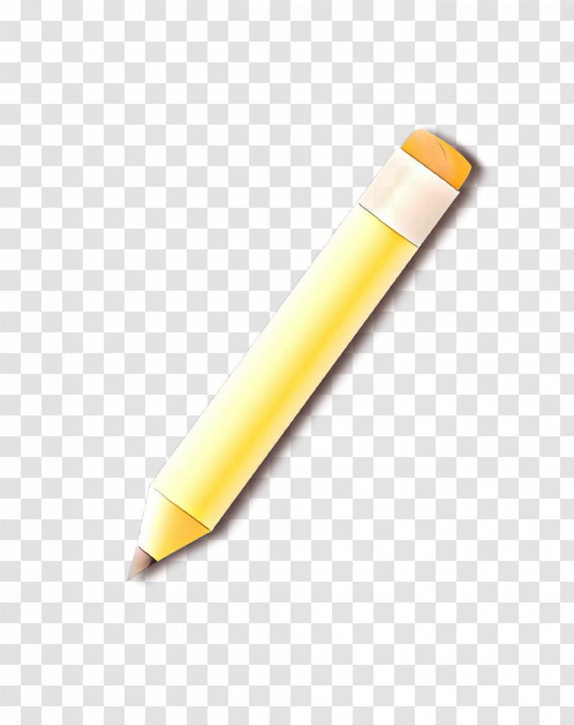 Yellow Pen Office Supplies Pencil Writing Implement Transparent PNG